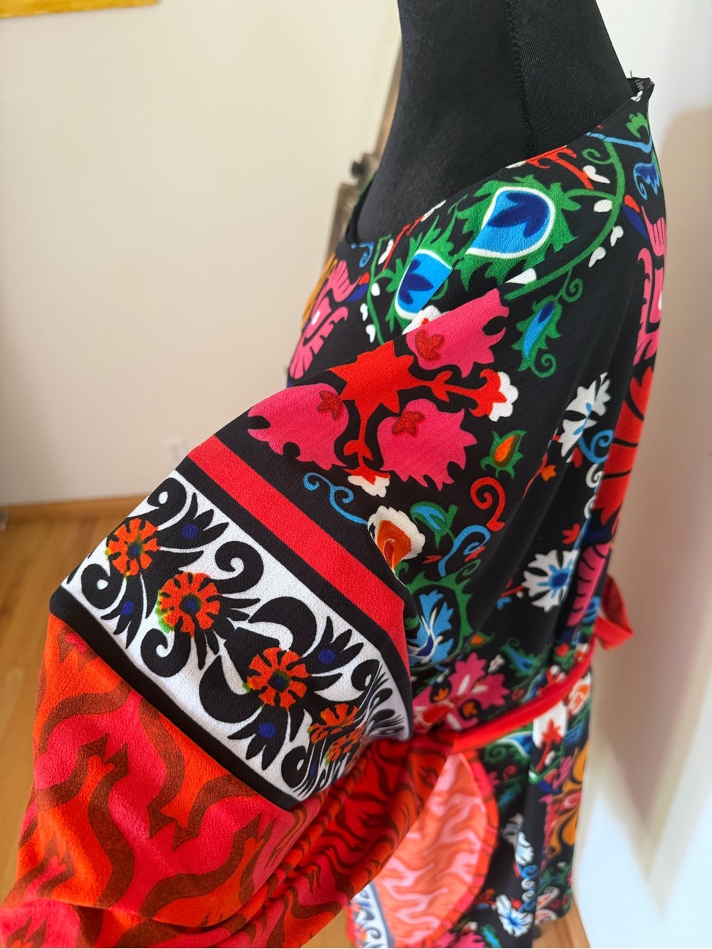 Vibrant Floral Multicolor Boho Blouse